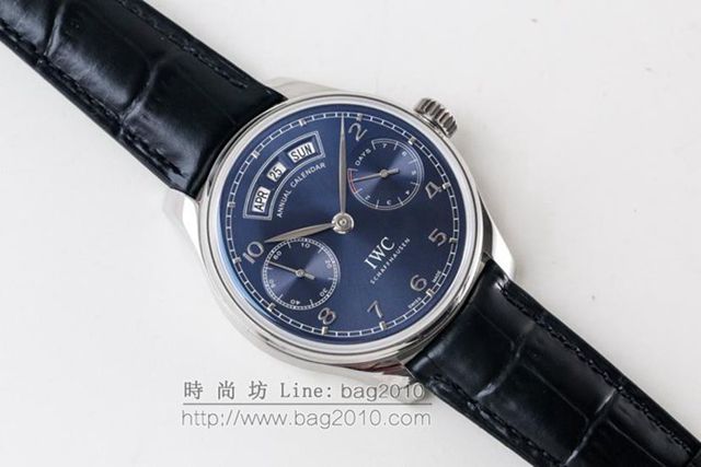 IWC手錶 V2升級版 萬國lW52850 萬國IWC葡萄牙萬年曆腕表系列 萬國表高端男士全自動機械表  hds1349